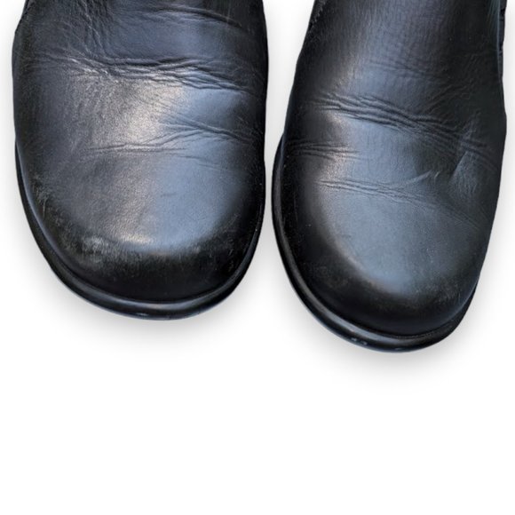 Dansko Raphael Black Leather Shoes Stretch Vamp Closed Toe Shaped Heel size 41 - Picture 6 of 9